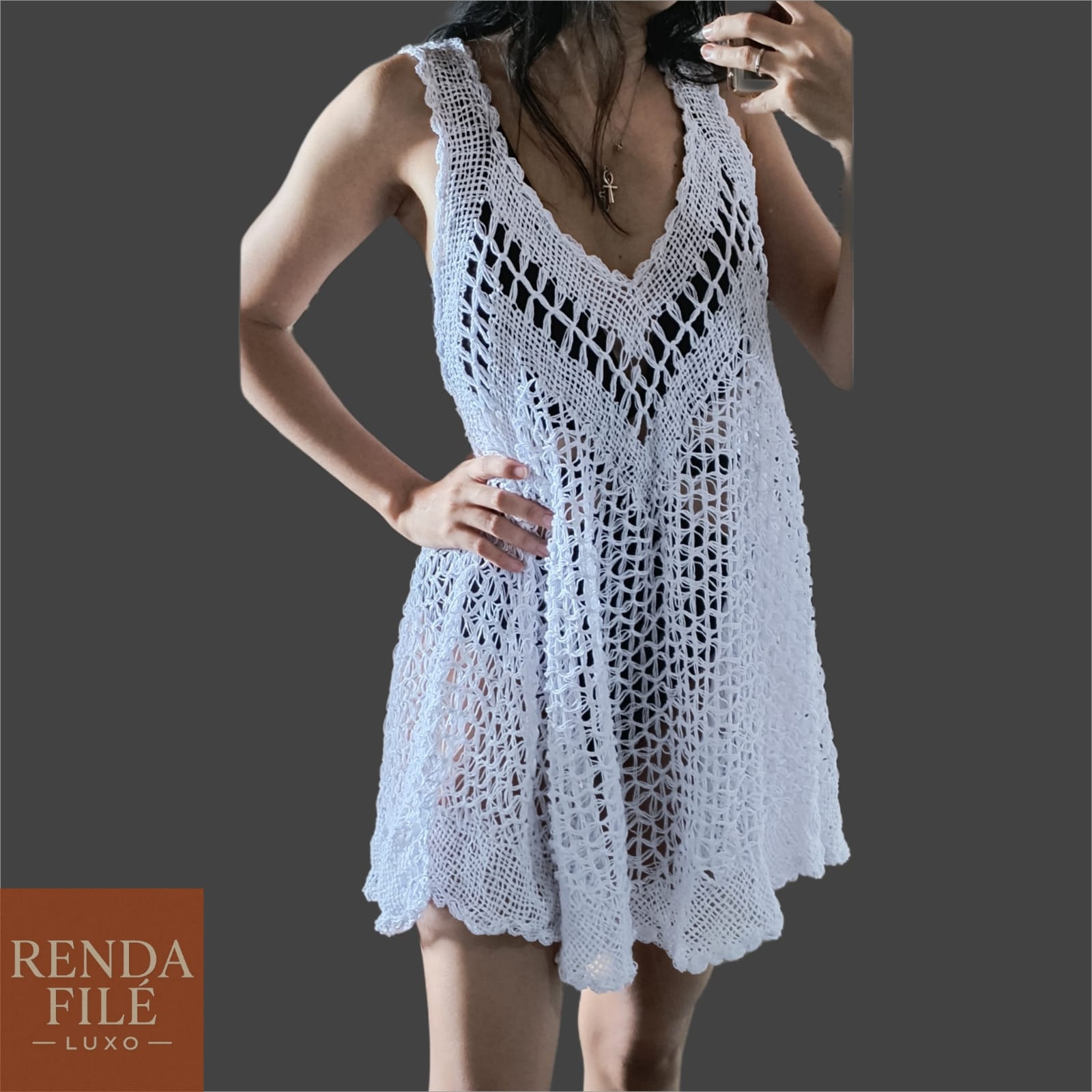 Vestido Curto Branco - Imagem 2